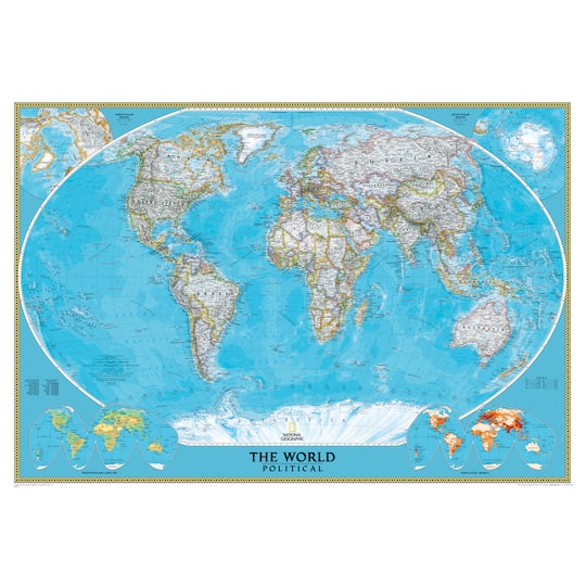 National Geographic™ World Classic Mural Wall Map
